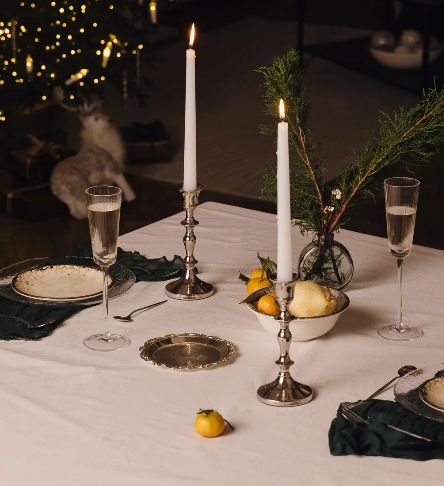 Набор для сервировки стола из посуды и декора "ИЗУМРУД" (2 персоны)